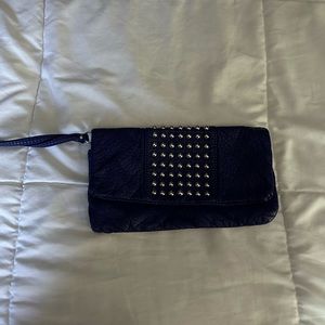 cute blue hand bag with gems